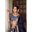 Navy Blue Lehenga Blouse Design