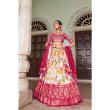 Pink Floral Print Lehenga
