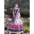 Elegant navy blue tusser silk lehenga choli showcasing ethnic fashion style
