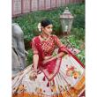 Red Lehenga with Foil Work Dupatta