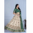 Green Designer Lehenga Side View