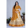 Yellow Lehenga Fabric Detail