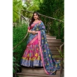 Pink floral print lehenga for women