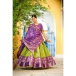 Stylish purple lehenga with dupatta
