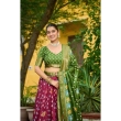 Elegant wine olive lehenga for women
