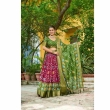 Jacquard lehenga with matching dupatta