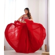 Beautiful red embroidered lehenga set for women