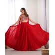 Designer red flared lehenga choli for celebrations