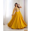 Flared georgette lehenga with elegant embroidery