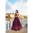 Stylish wine floral lehenga for festive occasions