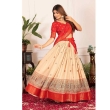Elegant red lehenga set with dupatta for festive occasions