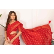 Beautiful red dupatta paired with ready to wear lehenga