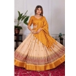 Traditional yellow lehenga set perfect for weddings, parties and celebrations