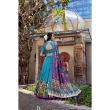 Traditional party wear lehenga choli with floral motifs and coordinated dupatta