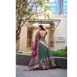 Stylish mehendi green ethnic lehenga choli with floral design and coordinated dupatta