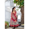 Women's Tusser silk lehenga choli with foil work detailing and matching dupatta