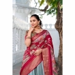 Stylish ivory and purple ethnic lehenga choli for wedding and festive occasions