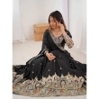 Stylish black lehenga choli featuring sequence embroidery work