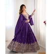 Traditional purple lehenga choli with embroidered dupatta for weddings and festivals