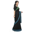 Black handcrafted Dhaniakhali cotton saree featuring classic Bengal handloom craftsmanship and heritage styling