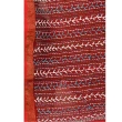 Close-up of handcrafted Kantha embroidery and traditional stitch work on saree