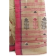 Close-up of handmade Khadi Jamdani saree border and needle work design