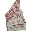 round neck women blouse red white color