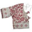 women blouse back design red white