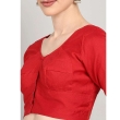 U-neck silk blouse