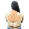 Gold net blouse back view