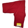 Red round neck cotton blend blouse for women