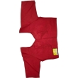 Women's red blouse with classic round neck and back design