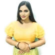Women's yellow U-neck net blouse front design with stylish sleeves