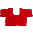 Red round neck blouse for women front view