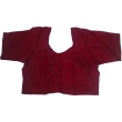 Maroon round neck blouse for women front view