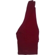 Maroon round neck blouse for women profile view