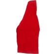 Women's red cotton blend round neck blouse side profile