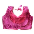 Women's rani pink square neck blouse back view