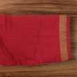 Red dupion silk saree border detail