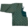 Women's dark green round neck blouse side profile