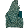 Women's dark green round neck blouse back view
