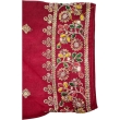 Women's round neck blouse embroidered border