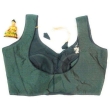 Women's green sweetheart neck blouse back view