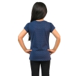 Navy blue girls T-shirt back view