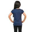 Triki Belly navy blue girls T-shirt side profile