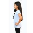 Sky blue girls T-shirt side view