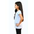 Girls soft sky everyday T shirt side profile view
