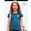 Girls luxury daily wear blue T shirt front view