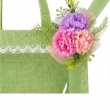 green jute handbag front view