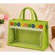 green transparent jute bag for gifting